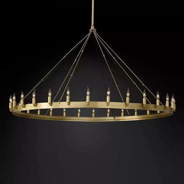 KL Camina Vintage Candelabra Round Chandelier 63"