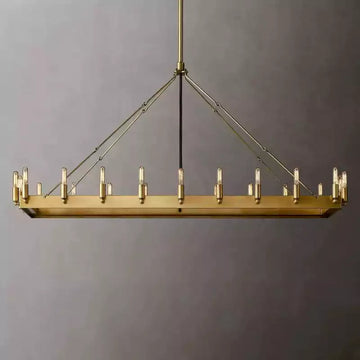 KL Camina Vintage Filament Rectangular Chandelier 52"