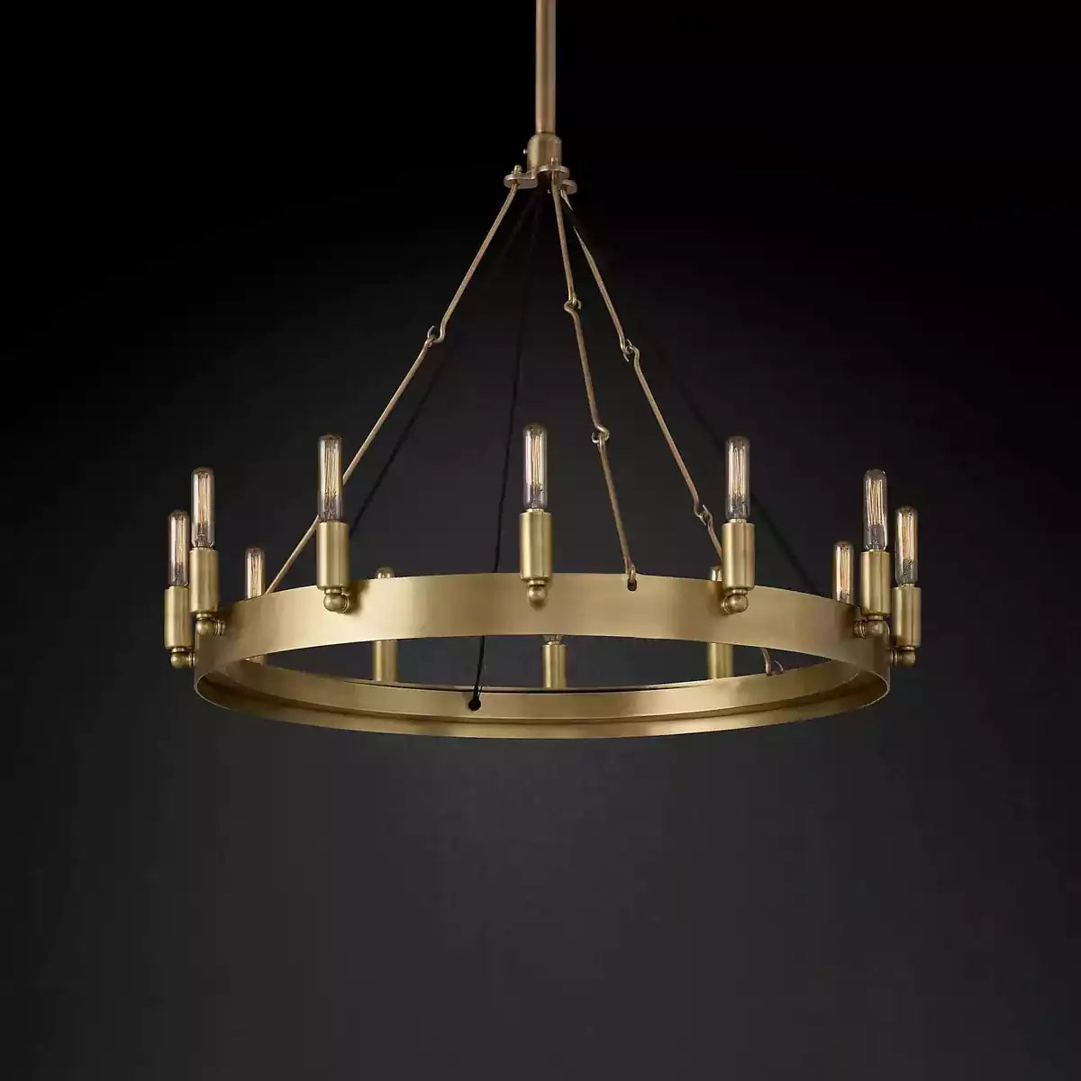 KL Camina Vintage Filament Round Chandelier 26"