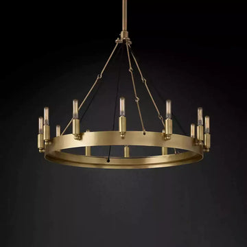 KL Camina Vintage Filament Round Chandelier 26"