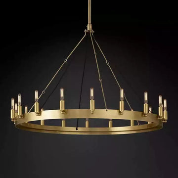 KL Camina Vintage Filament Round Chandelier 38"