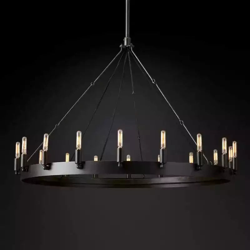 KL Camina Vintage Filament Round Chandelier 38"
