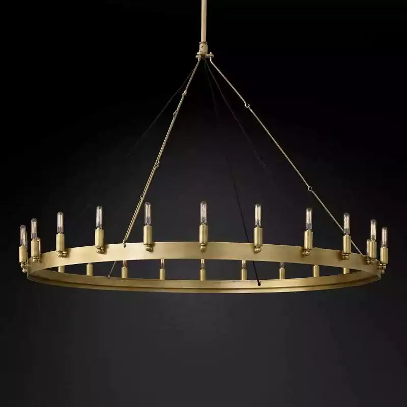 KL Camina Vintage Filament Round Chandelier 50"