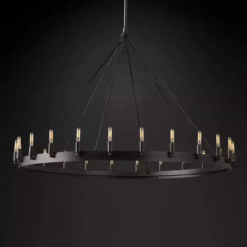 KL Camina Vintage Filament Round Chandelier 50"