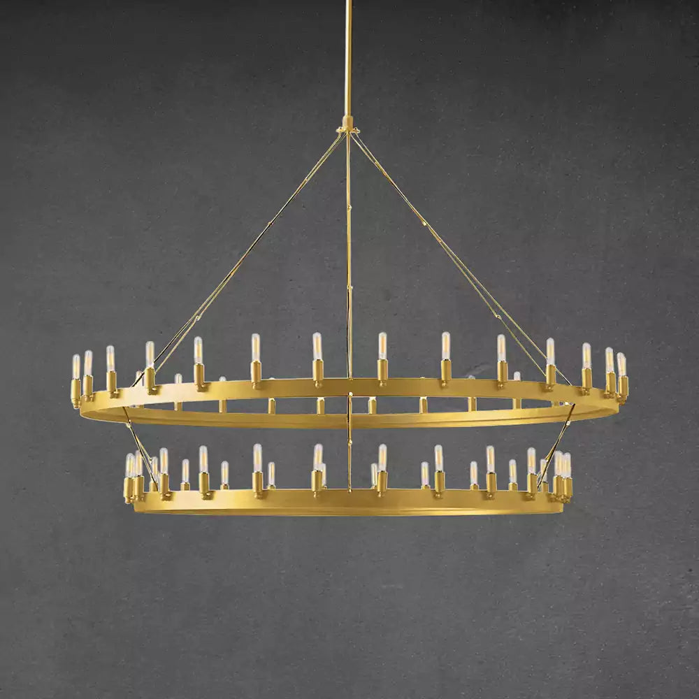 KL Camina Vintage Filament Two-Tier Chandelier 63"