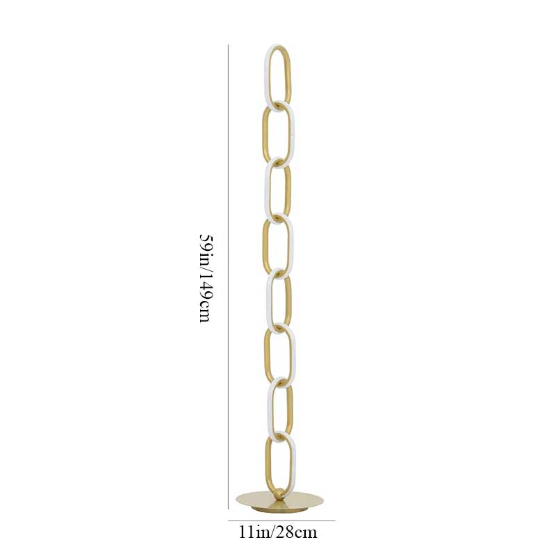 Chain Ring Link LED Floor Lamp