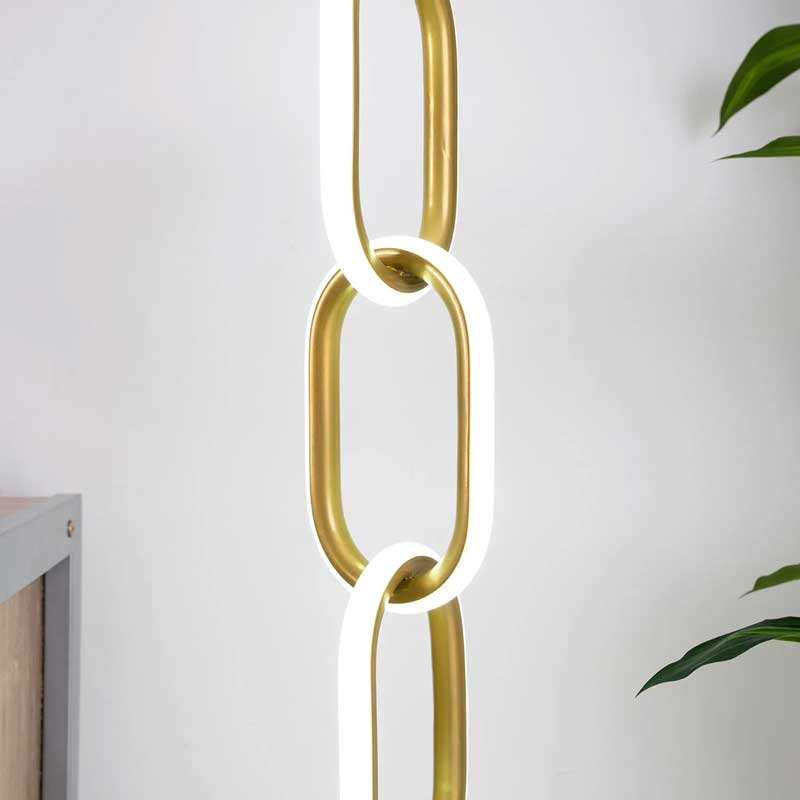 Chain Ring Link LED Floor Lamp