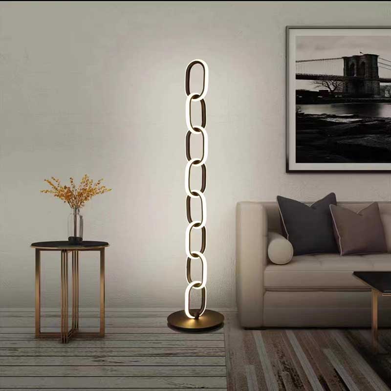 Chain Ring Link LED Floor Lamp