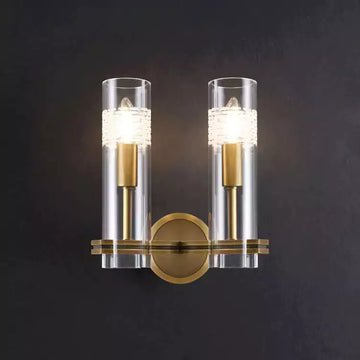 Chamont Brass Double Kaleidoscope Wall Sconce