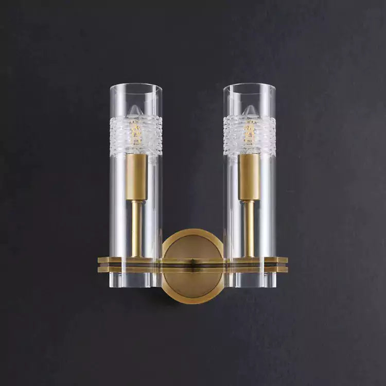 Chamont Brass Double Kaleidoscope Wall Sconce