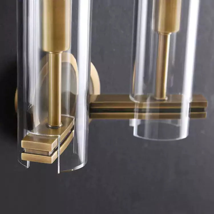 Chamont Brass Double Kaleidoscope Wall Sconce