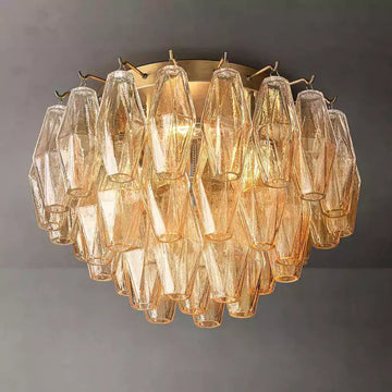 KL Chiaray Clear Glass Flushmount 17"