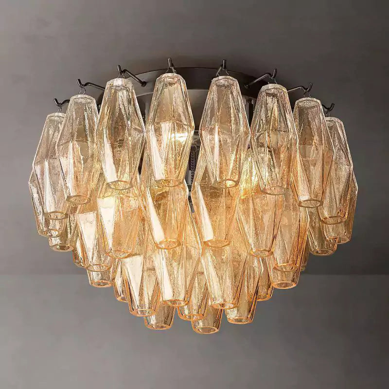 KL Chiaray Clear Glass Flushmount 17"