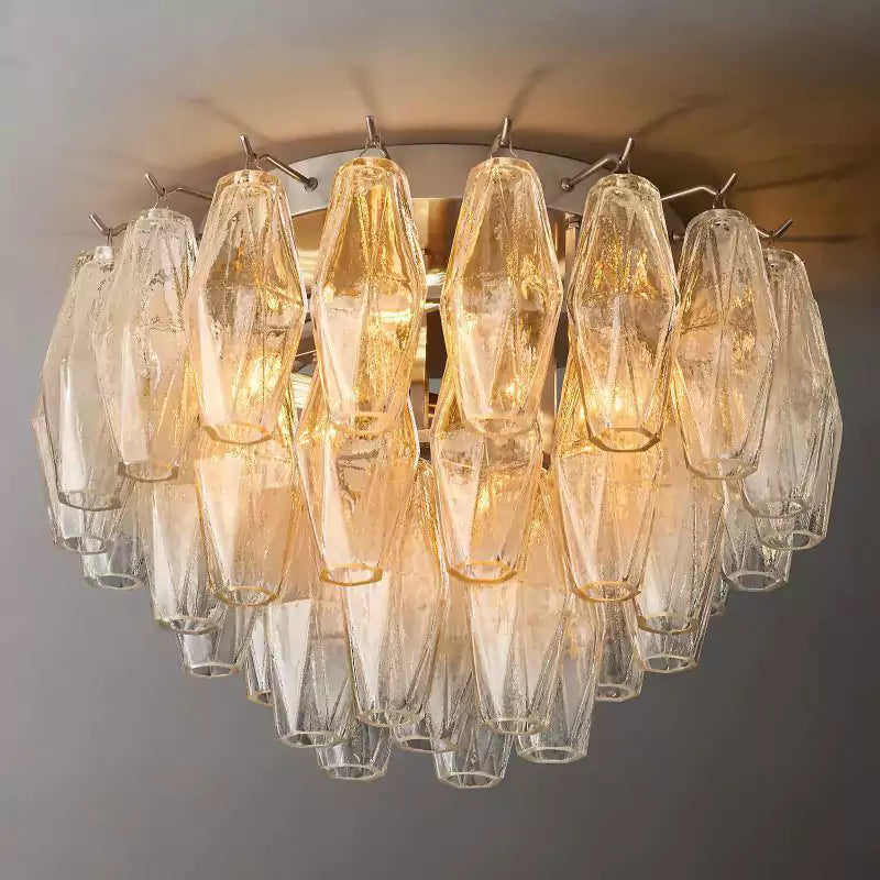 KL Chiaray Clear Glass Flushmount 17"