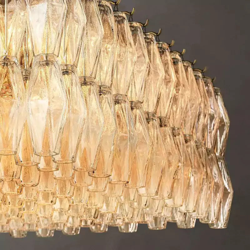 KL Chiaray Clear Glass Rectangular Chandelier 74"