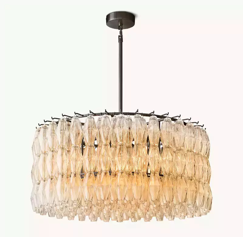 KL Chiaray Clear Glass Round Chandelier 37"