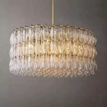 KL Chiaray Clear Glass Round Chandelier 37"