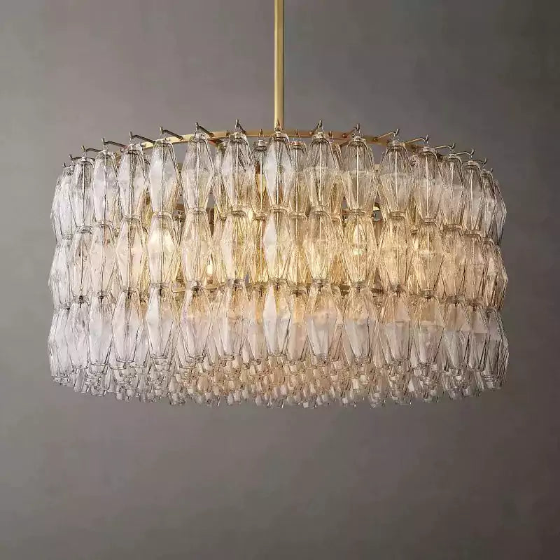 KL Chiaray Clear Glass Round Chandelier 37"