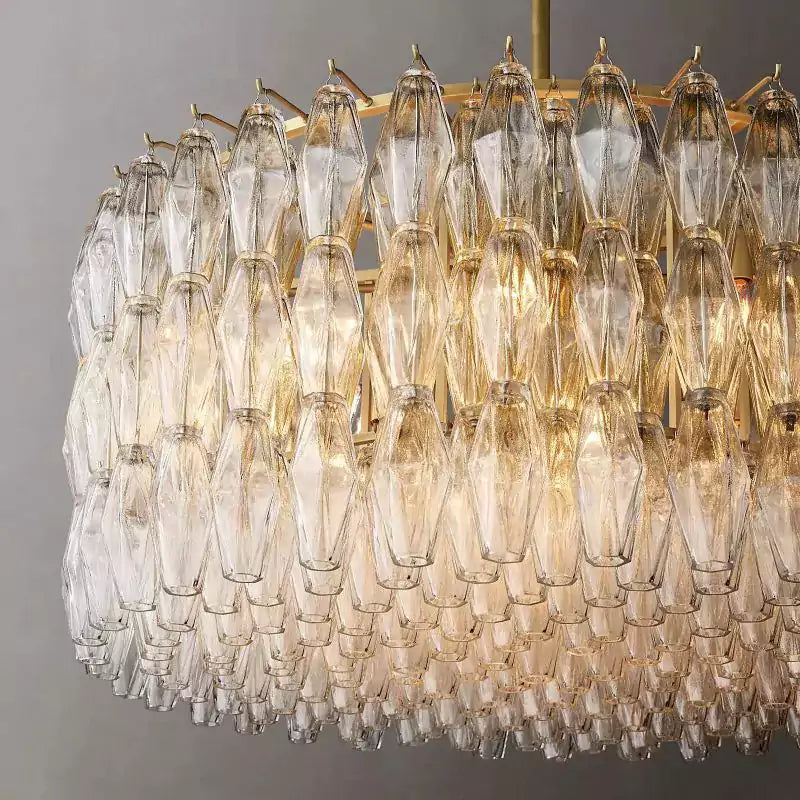 KL Chiaray Clear Glass Round Chandelier 37"