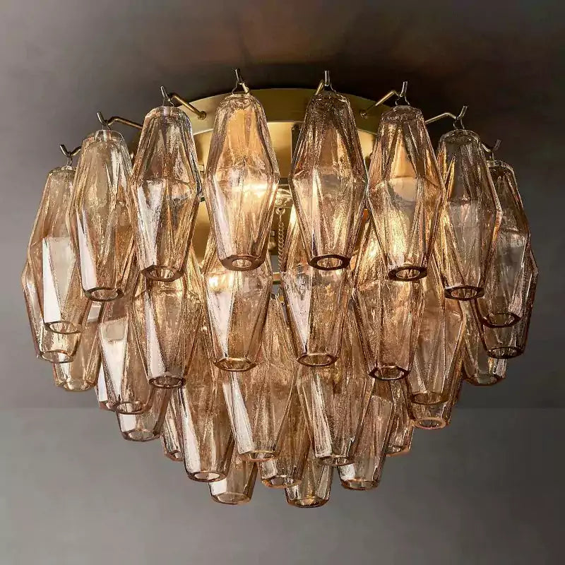 KL Chiaray Smoke Glass Flushmount 17"