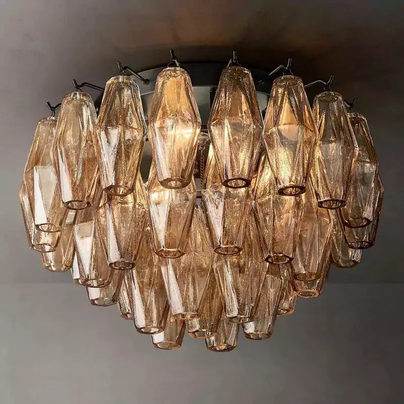KL Chiaray Smoke Glass Flushmount 17"