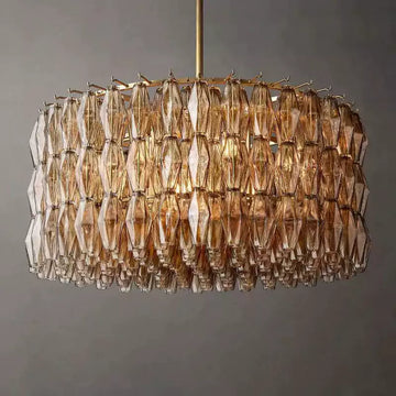KL Chiaray Smoke Glass Round Chandelier 37"