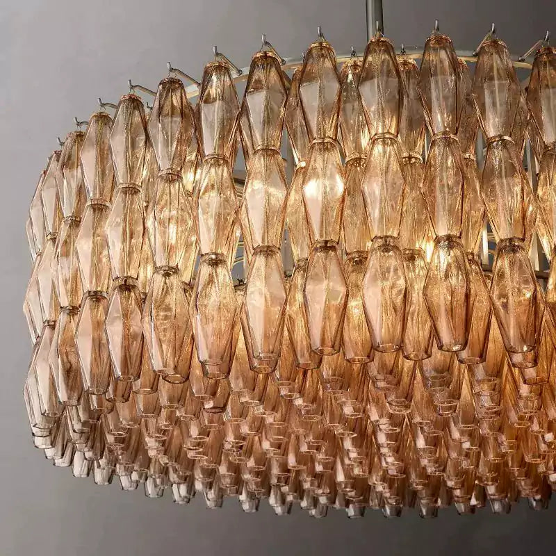 KL Chiaray Smoke Glass Round Chandelier 47"