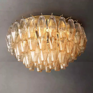 KL Chiaray Clear Glass Flushmount 22"