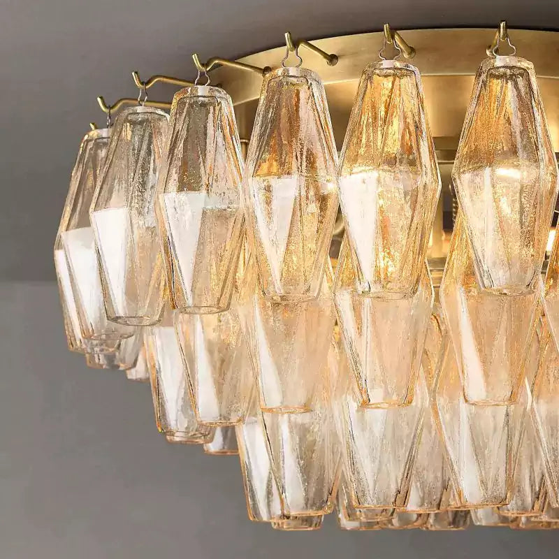 KL Chiaray Clear Glass Flushmount 17"