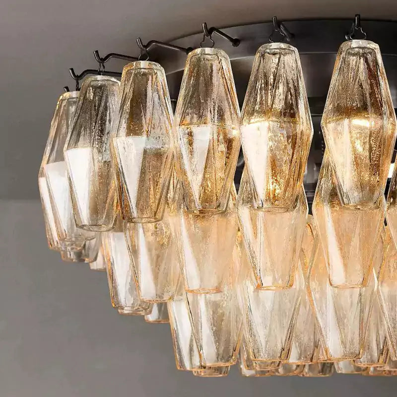 KL Chiaray Clear Glass Flushmount 17"