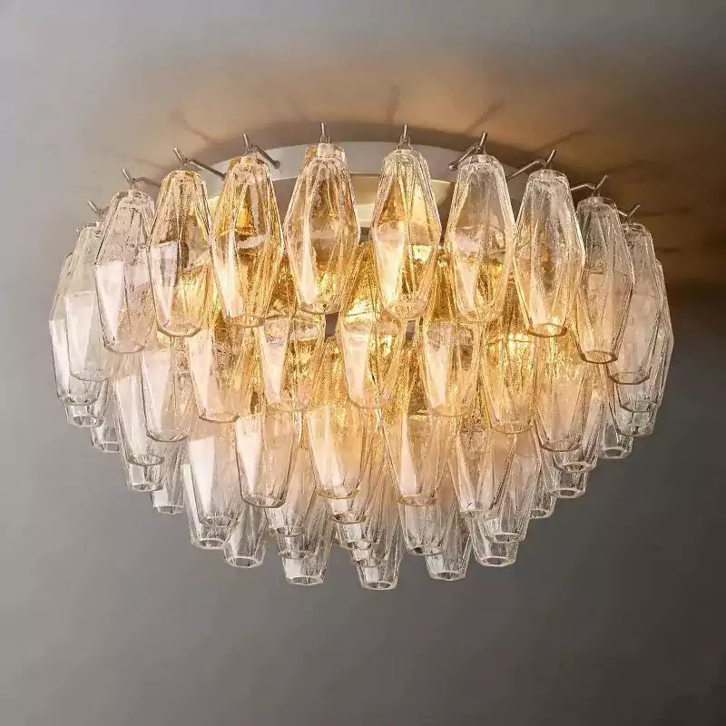 KL Chiaray Clear Glass Flushmount 22"