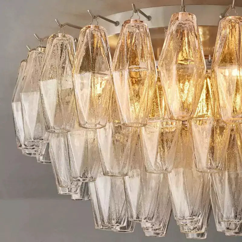 KL Chiaray Clear Glass Flushmount 17"
