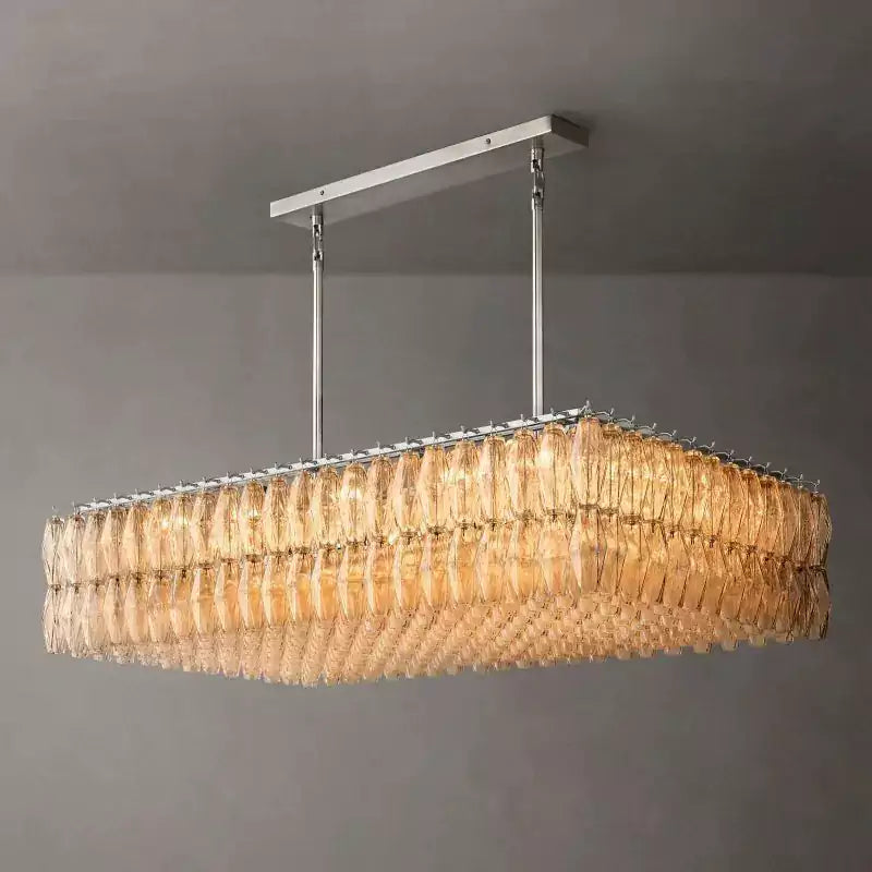 KL Chiaray Clear Glass Rectangular Chandelier 54"