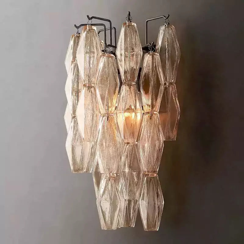KL Chiaray Clear Glass Wall Sconce