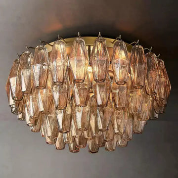 KL Chiaray Smoke Glass Flushmount 22"