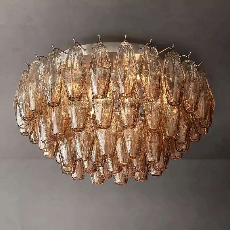 KL Chiaray Smoke Glass Flushmount 22"