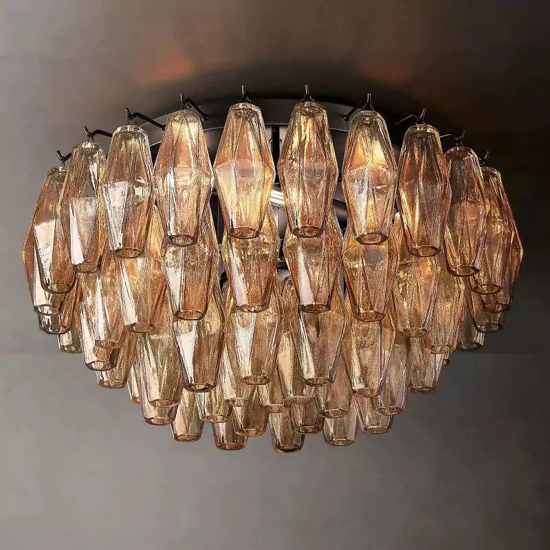 KL Chiaray Smoke Glass Flushmount 22"