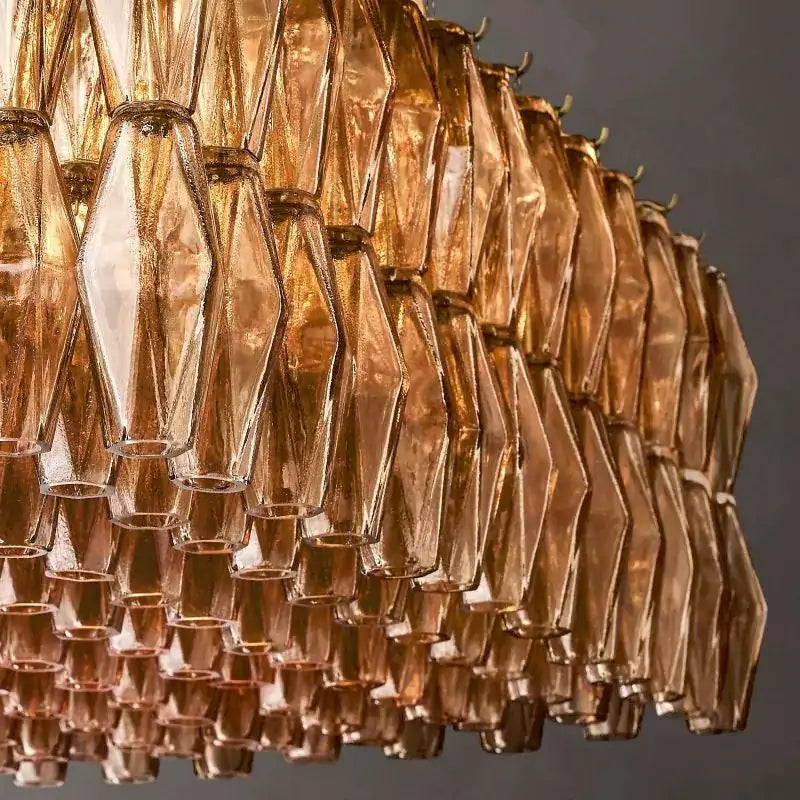 KL Chiaray Smoke Glass Rectangular Chandelier 74"