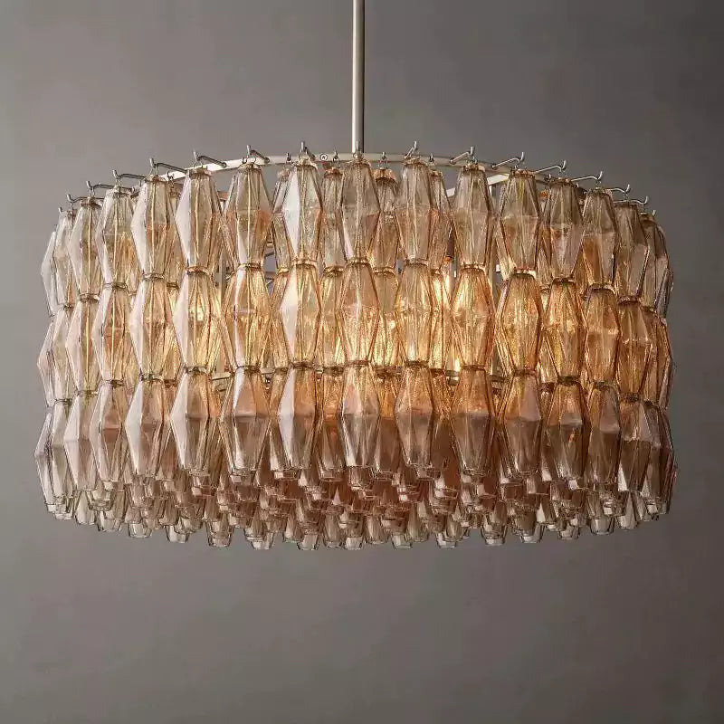 KL Chiaray Smoke Glass Round Chandelier 37"