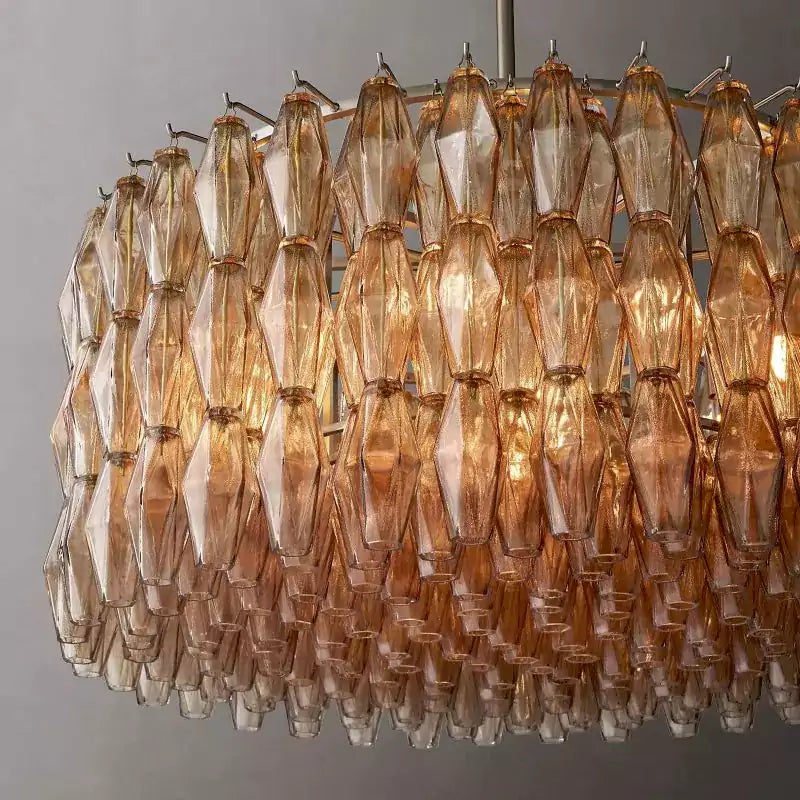 KL Chiaray Smoke Glass Round Chandelier 37"