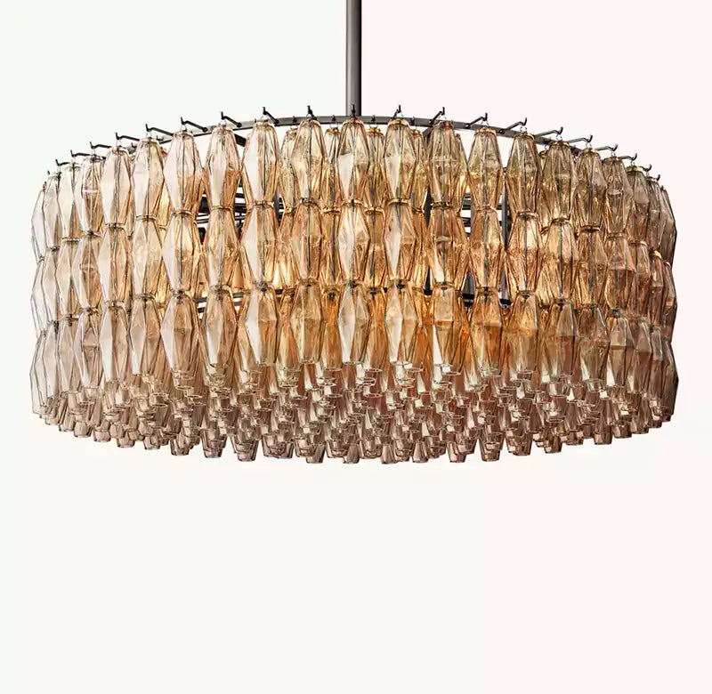 KL Chiaray Smoke Glass Round Chandelier 47"