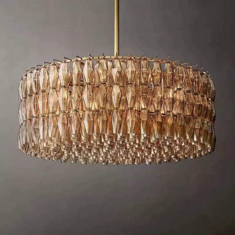 KL Chiaray Smoke Glass Round Chandelier 47"
