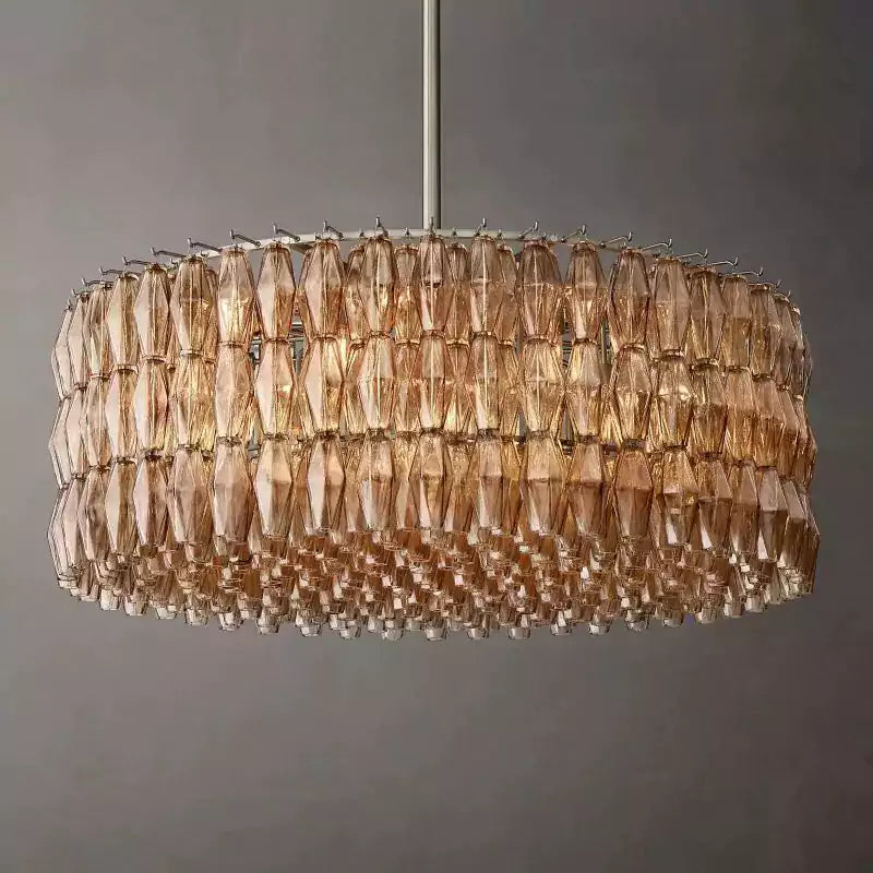 KL Chiaray Smoke Glass Round Chandelier 47"