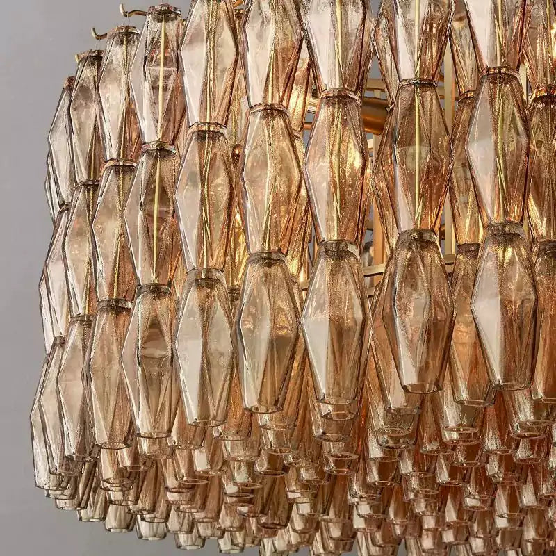 KL Chiaray Smoke Glass Round Chandelier 47"