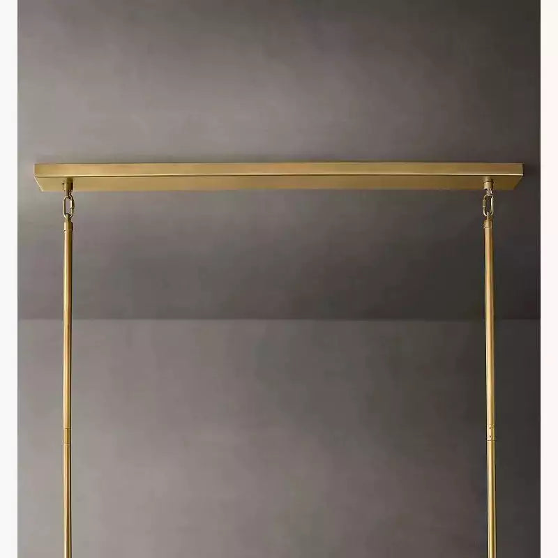 KL Chiaray Smoke Glass Tiered Rectangular Chandelier 74"
