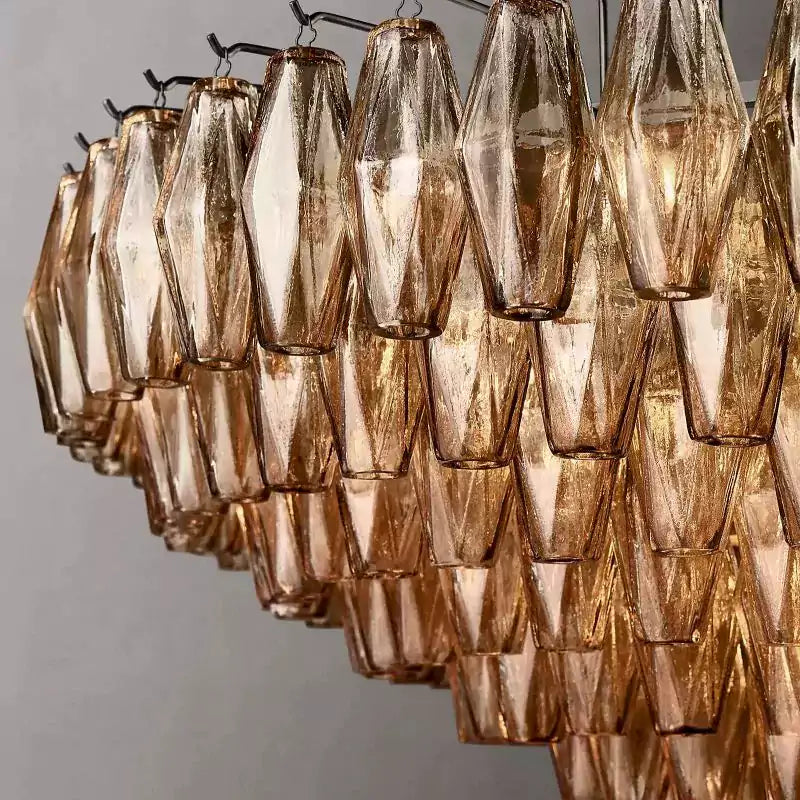 KL Chiaray Smoke Glass Tiered Round Chandelier 47"