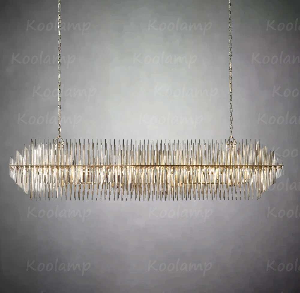 Emila Gradient Spire Rectangular Chandelier 54"