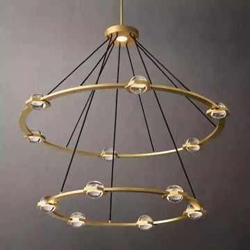 KL Eclatam Two Tier Round Chandelier 48"