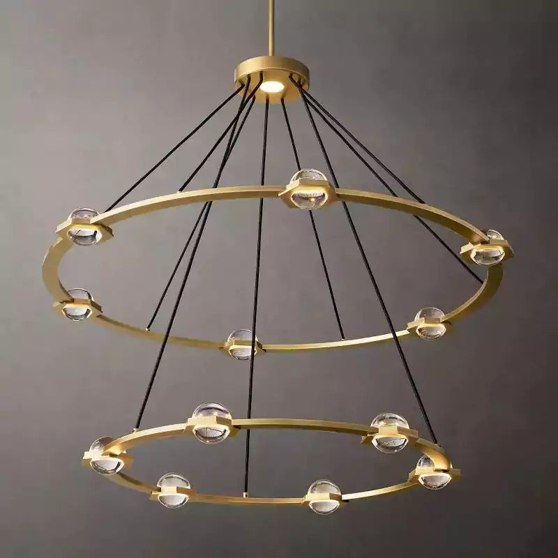 KL Eclatam Two Tier Round Chandelier 48"