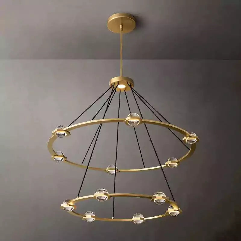 KL Eclatam Two Tier Round Chandelier 48"